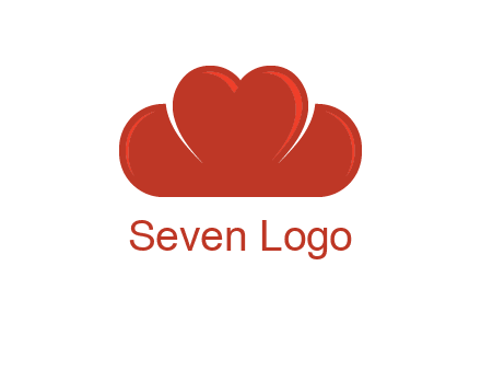 heart shaped cloud logo