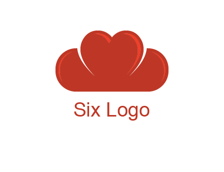 heart shaped cloud logo