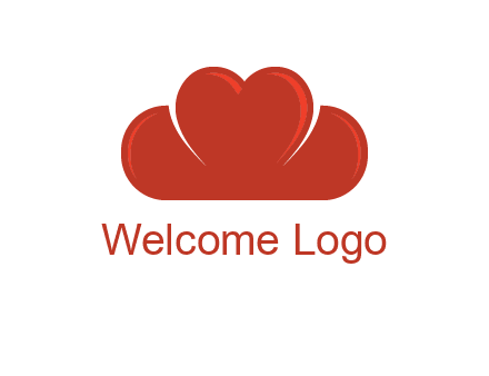 heart shaped cloud logo