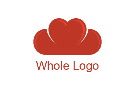 heart shaped cloud logo