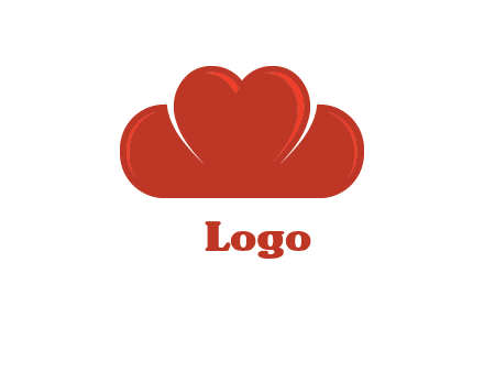 heart shaped cloud logo