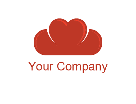heart shaped cloud logo