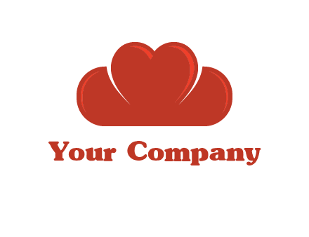 heart shaped cloud logo