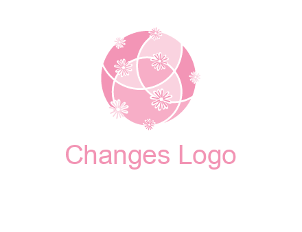 floral vines are forming a globe logo