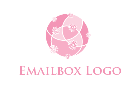 floral vines are forming a globe logo