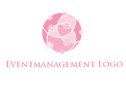 floral vines are forming a globe logo