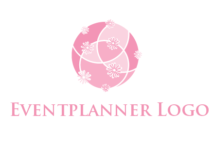 floral vines are forming a globe logo