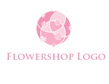floral vines are forming a globe logo