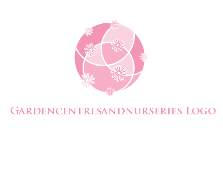 floral vines are forming a globe logo