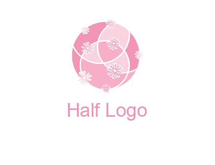floral vines are forming a globe logo