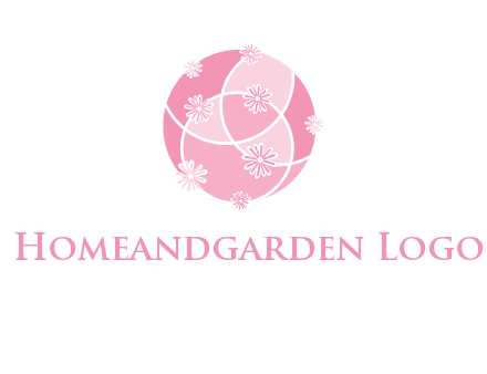 floral vines are forming a globe logo