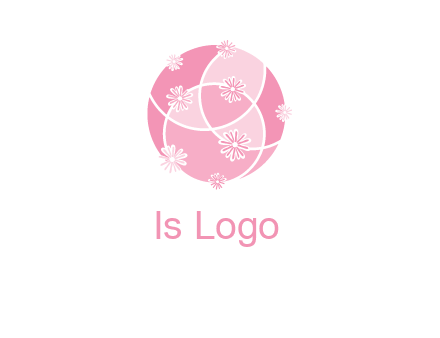 floral vines are forming a globe logo