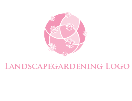floral vines are forming a globe logo
