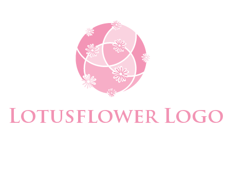 floral vines are forming a globe logo