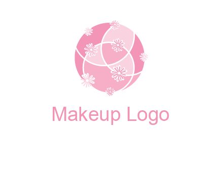 floral vines are forming a globe logo