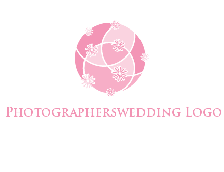 floral vines are forming a globe logo