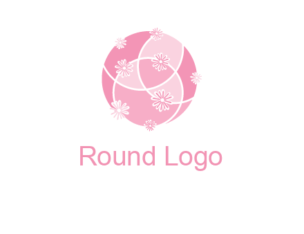 floral vines are forming a globe logo