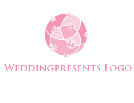 floral vines are forming a globe logo