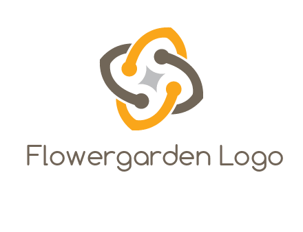 sparkle inside the abstract flower logo