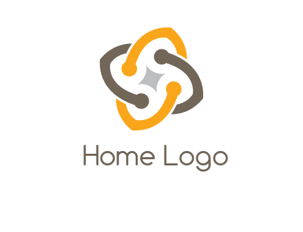 sparkle inside the abstract flower logo