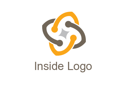 sparkle inside the abstract flower logo