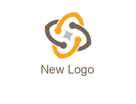 sparkle inside the abstract flower logo