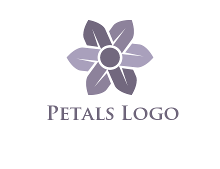 flower made of abstract leaves logo