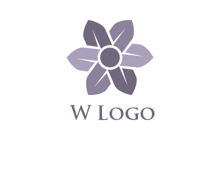 flower made of abstract leaves logo