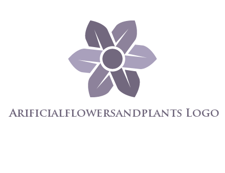 flower made of abstract leaves logo