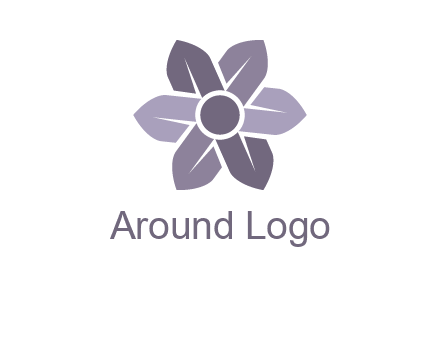 flower made of abstract leaves logo