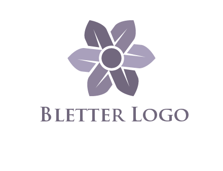 flower made of abstract leaves logo