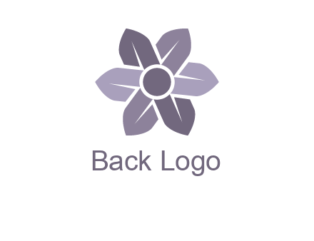 flower made of abstract leaves logo