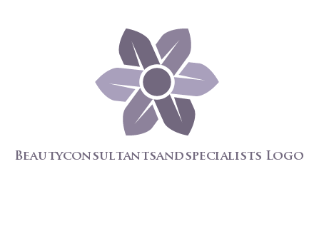 flower made of abstract leaves logo
