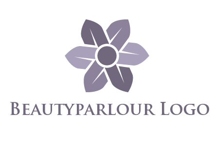 flower made of abstract leaves logo