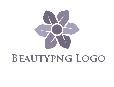 flower made of abstract leaves logo