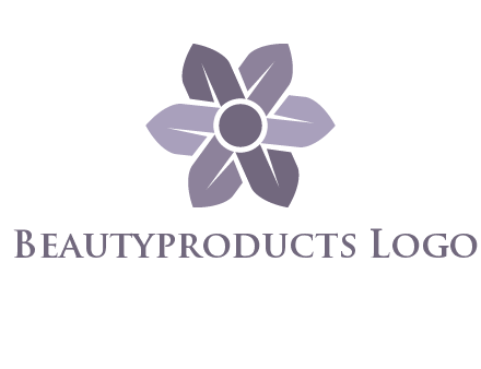 flower made of abstract leaves logo