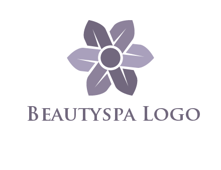 flower made of abstract leaves logo