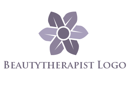 flower made of abstract leaves logo