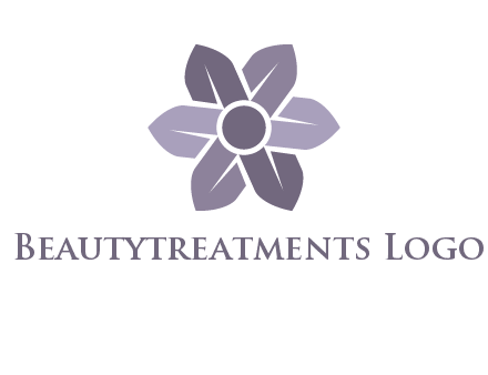 flower made of abstract leaves logo