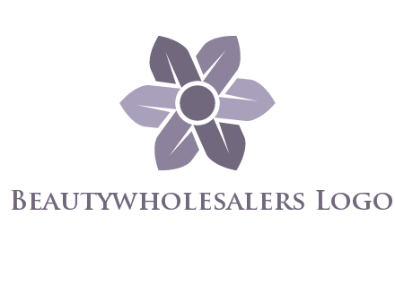 flower made of abstract leaves logo