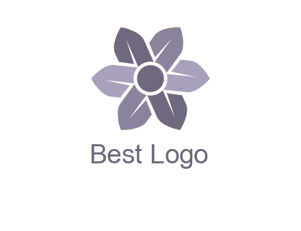 flower made of abstract leaves logo