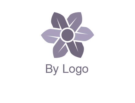 flower made of abstract leaves logo