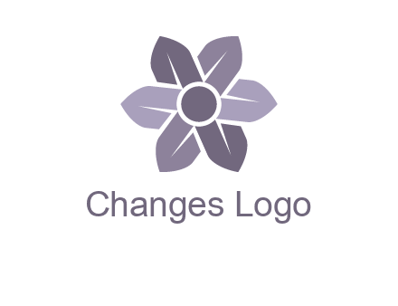 flower made of abstract leaves logo