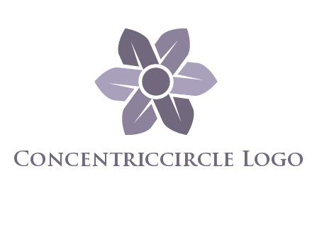 flower made of abstract leaves logo