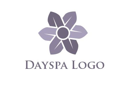 flower made of abstract leaves logo