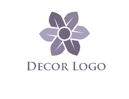 flower made of abstract leaves logo