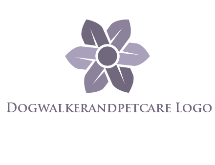 flower made of abstract leaves logo
