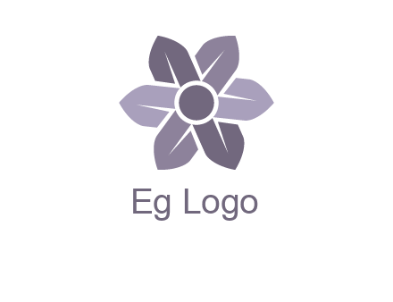 flower made of abstract leaves logo