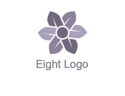 flower made of abstract leaves logo
