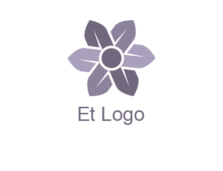 flower made of abstract leaves logo